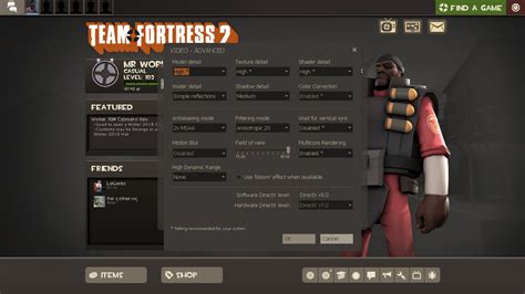 tf2 dxlevel  However, there's ways you can optimize the game to run (slightly) better